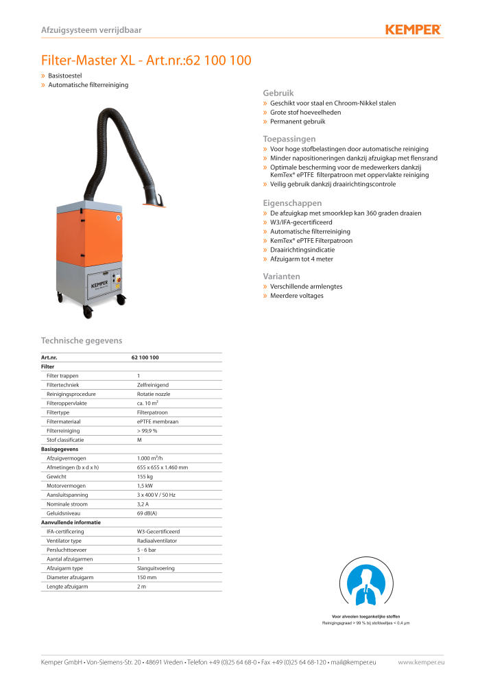 FilterMaster XL Datasheet