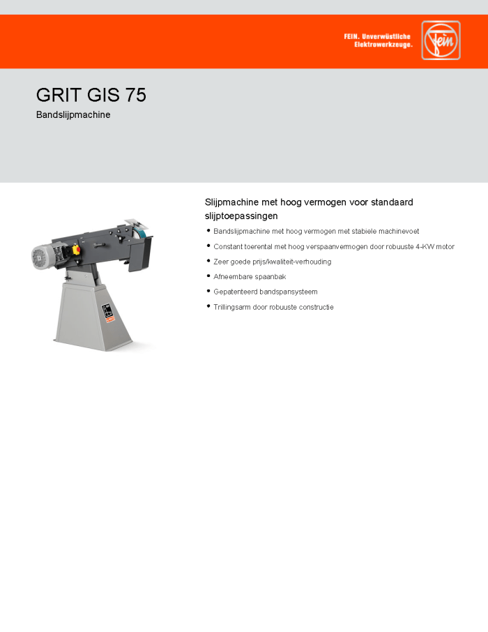 GRIT GIS 75 Datasheet
