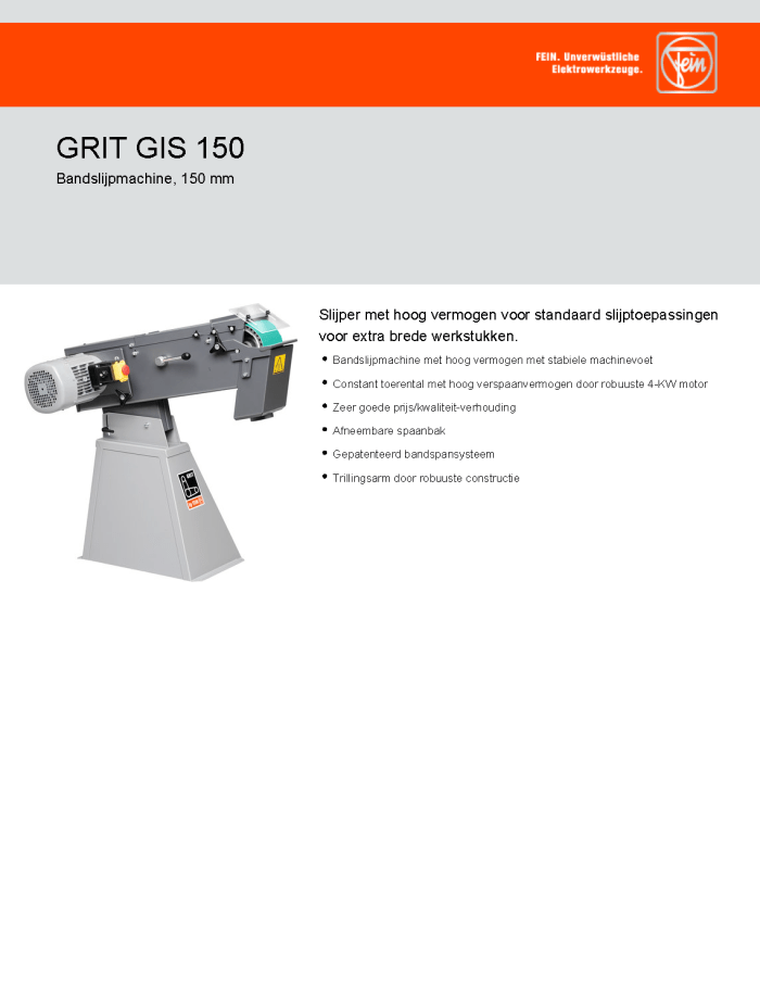 GRIT GIS 150 Datasheet