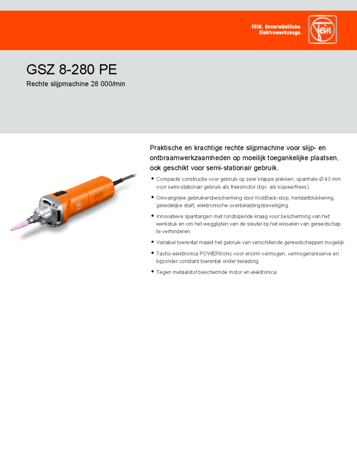 GSZ 8-280 PE Datasheet