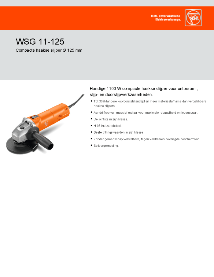 WSG 11-125 Datasheet
