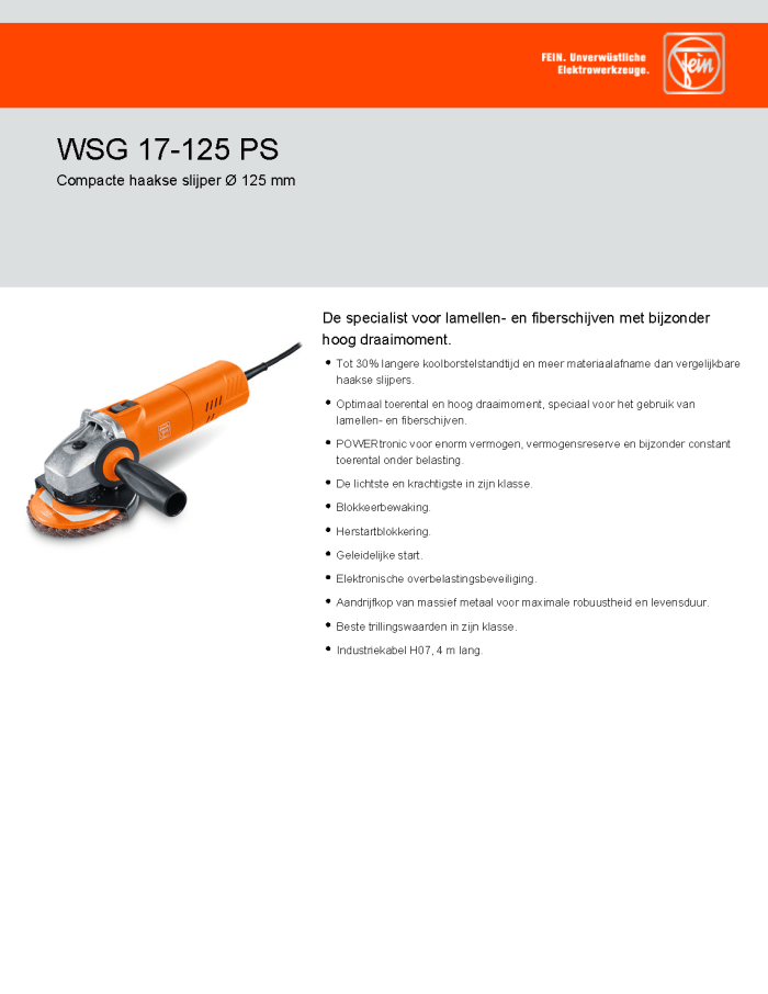 WSG 17-125 PS Datasheet