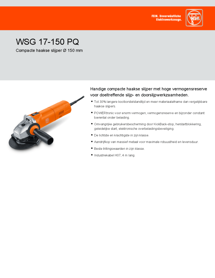 WSG 17-150 PQ Datasheet