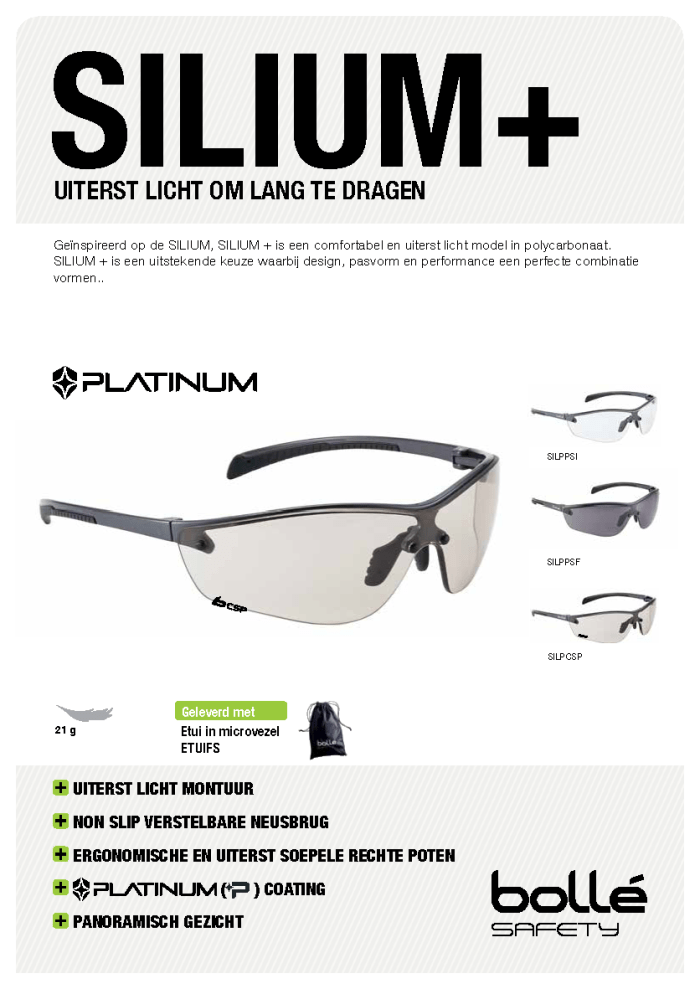 BOLLÉ Safety SILIUM+ Datasheet