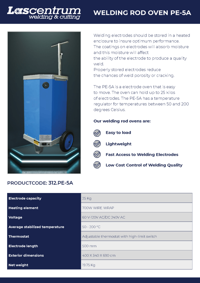 Datasheet droogoven PE-5A