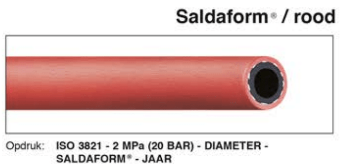Saldaform : rood glad