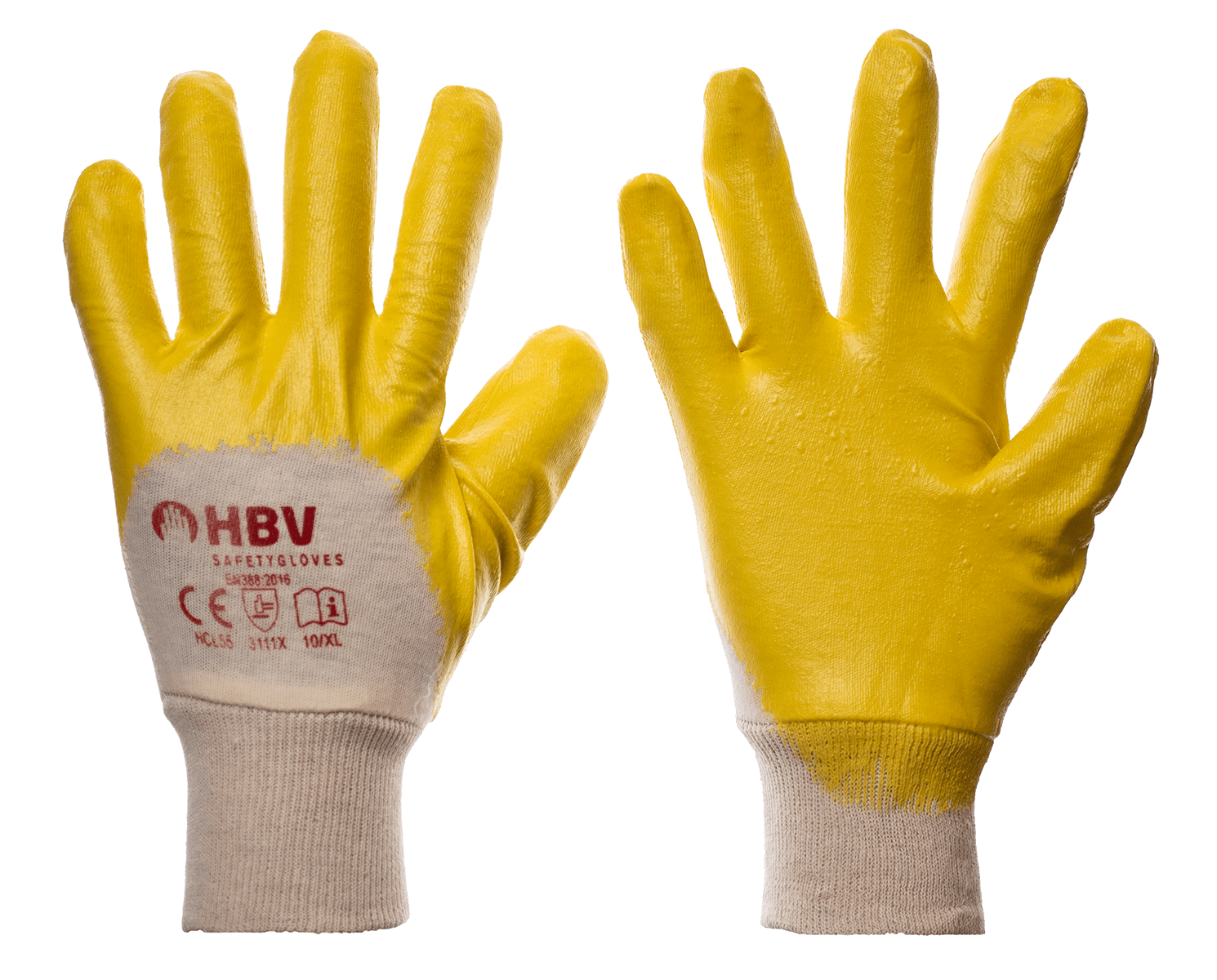 Werkhandschoen ¾ nitril coating met tricot boord