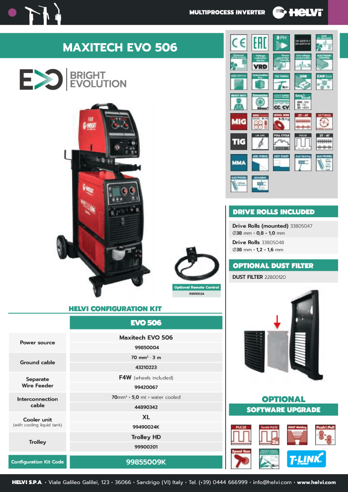 Helvi MAXITECH EVO 506 datasheet