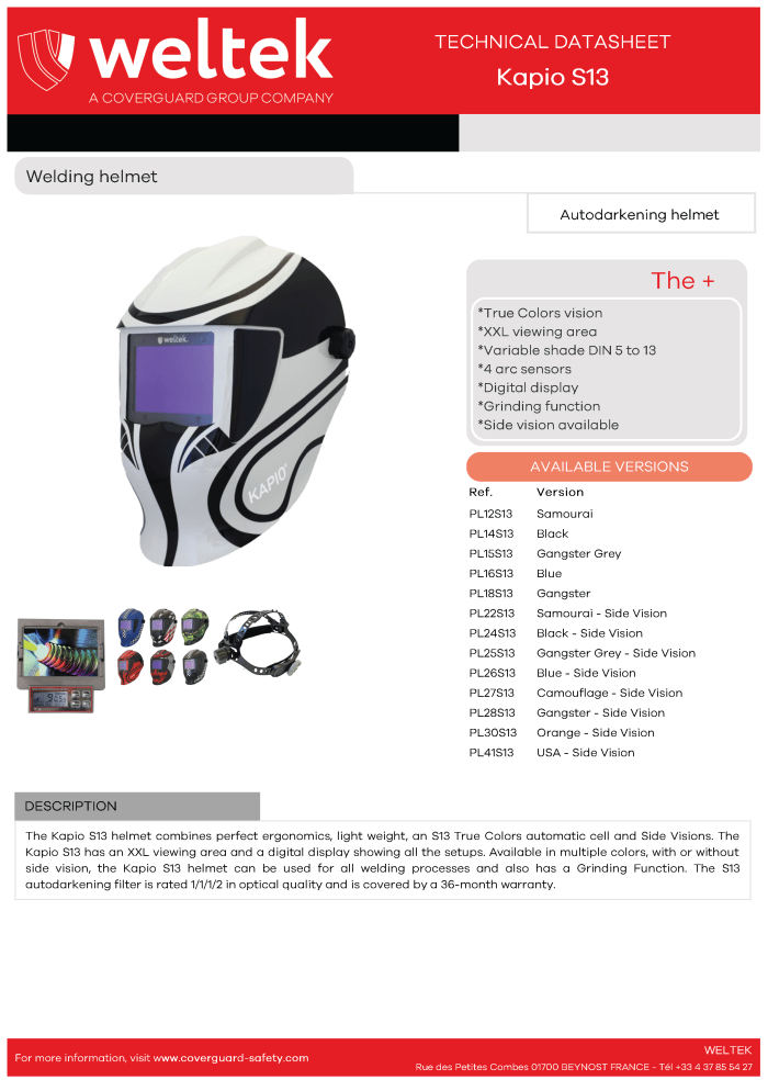 Weltek Kapio S13 datasheet
